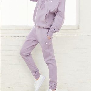 Lilac Champion Reverse Weave Joggers